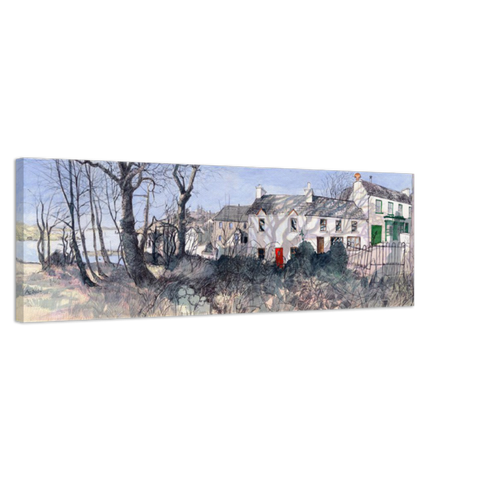Pier Road, Schull, West Cork, Ireland Townscape Panorama Canvas Print