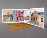 Town Square Skibbereen panorama art card