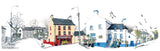 Uptown Ballydehob panorama art card
